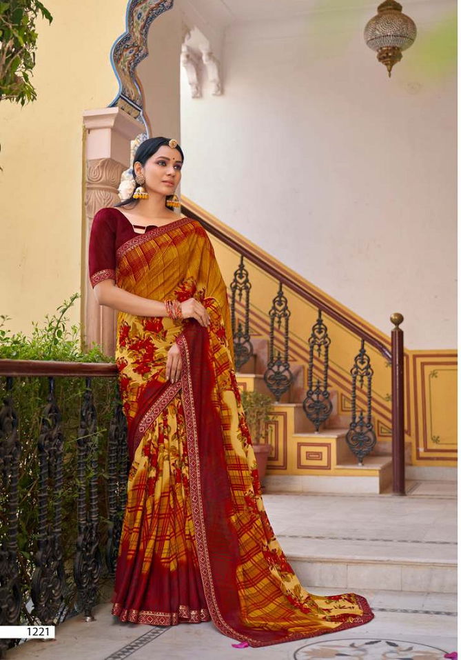 Laxminam Shruthi 3 Fancy Party Wear Georgette Designer Saree Collection